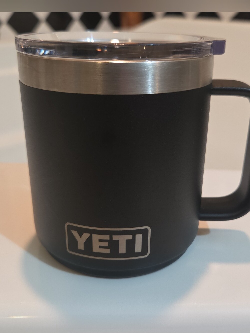 New YETI Rambler 10 oz Black Coffee Mug Cup With Revolt Branding